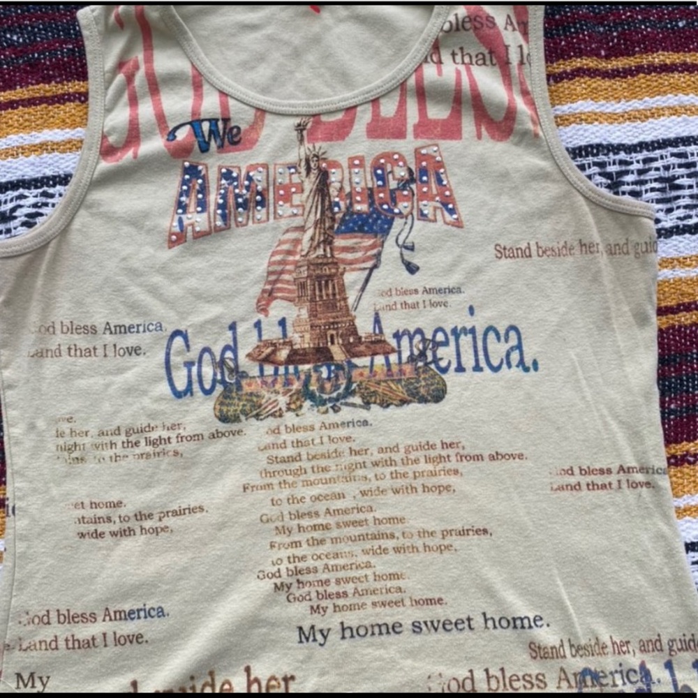 God Bless America patriotic tank top